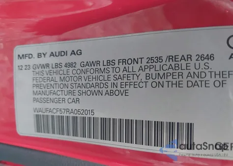 2024 Audi A5 Sportback Premium Plus 45 Tfsi Quattro S Tronic from USA, damaged, VIN WAUFACF57RA052015